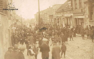 Pogrzeb rzeźnika Jana Nepomucena Poczekaja w 1926 r. Z archiwum Michała Maciejewskiego