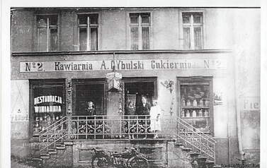Kawiarnia - cukiernia A. Cybulskiego. Z archwiwum Adama Cybulskiego 