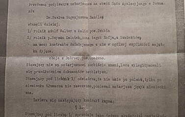 Odpis aktu notarialnego. Z archiwum rodzinnego