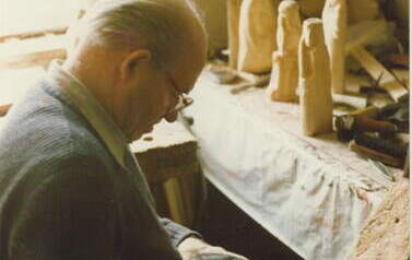 Stefan Boguszyński przy pracy, 1987 r.