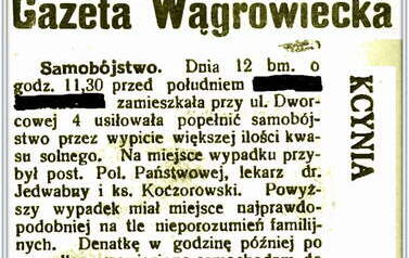 Informacja z gazety. Nadesłał Roman Tadych
