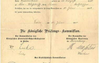 Świadectwo ukończenia drugiego roku nauki przez Leo Schellnera, 10.06.1904 r. Z archiwum Michała Poczobutta