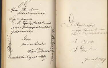 Sztambuch Leo Schellnera - przykładowe strony 