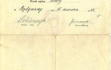 2.str. świadectwa Edmunda Stroińskiego, r. szk. 1933/34. Z archiwum Grażyny Andrzejewskiej