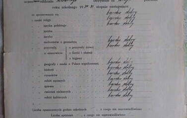 Świadectwo szkoły ćwiczeń z 1931 r. - Stanisława Świerkosz&oacute;wna. Z archiwum Stanisława Pilarskiego