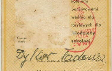 Legitymacja szkolna Tadeusza Dykiera, r. szk. 1938/39 - 2 str. Z archiwum rodziny Dykier i Kosznik