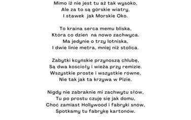 "Kcynia - jedyne takie miasto" - I miejsce w zabawie poetyckiej