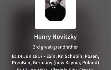 Henry Novitzky, urodzony w Kcyni
