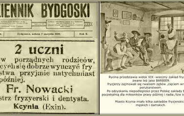 Fryzjer poszukuje uczni&oacute;w. Nadesłał Roman Tadych 