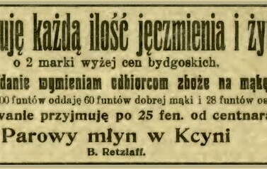 Młyn parowy w Kcyni. Nadesłał Roman Tadych 