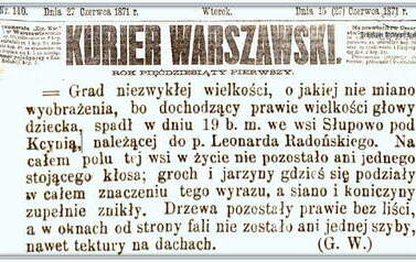 Grad niezwykłej wielkości, prawie jak połowa głowy dziecka. Nadesłał Roman Tadych 