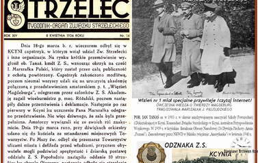 Związek strzelecki w Kcyni. Nadesłał Roman Tadych 