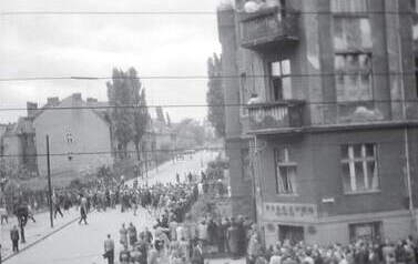 Poznań, ul. Kochanowskiego, 28.06.1956 r. (fot. Leszek Paprzycki)