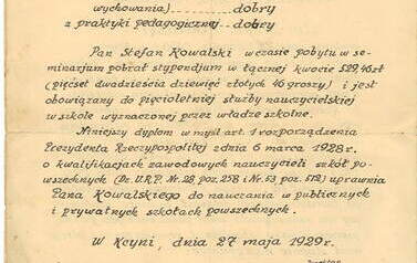 Odpis Dyplomu z 19.07.1929 r. - str. 2. Z archiwum Tadeusza Zielińskiego