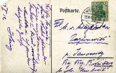 Rewers poczt&oacute;wki: Zawiadomienie o narodzinach Henryka. Z archiwum Wojciecha Niedźwiedzińskiego