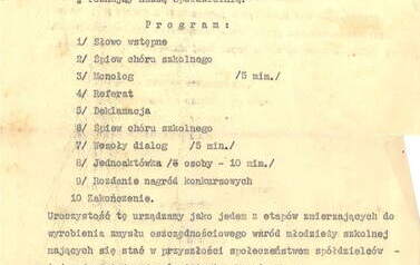 Program konkursu oszczędnościowego Banku Ludowego, data nieznana. Z archiwum Wojciecha Niedźwiedzińskiego
