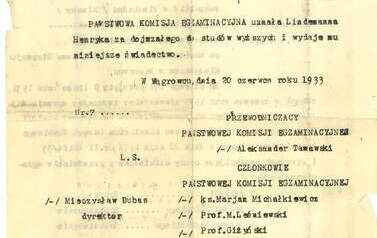 Świadectwo dojrzałości (odpis) str. 2. Z archiwum Wojciecha Niedźwiedzińskiego