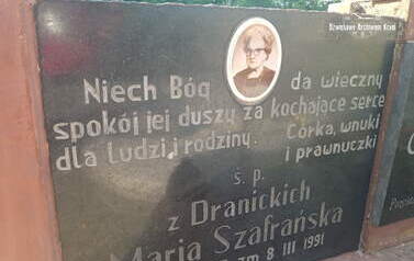 Płyta nagrobna Marii Szafrańskiej. Fot. powierzona
