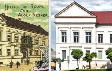 Hotel de Rome w Rynku. Właścicielem był Adolf Degner, następnie hotel należał do p. Majewskiego, potem Dom Chłopa, kawiarnia "Wrzos", a obecnie restauracja "Kasztelanka".