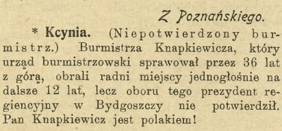 Burmistrz Knapkiewicz. Nadesłał Tomasz Kmiotek