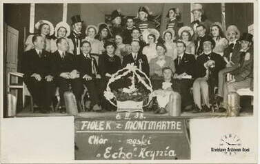 Fiołek z Montmartre - przedstawienie ch&oacute;ru Echo, 6.02.1938 r. Z archiwum Andrzei Doberstein