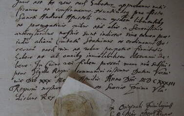 Zatwierdzenie, rok 1633. (z zespołu Majątek Pawłowice - Mielżyńscy , sygn. 528). Źr&oacute;dło: Archiwum Państwowe w Poznaniu