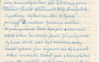 Wspomnienie Albina Rudaś -str. 1. Z archiwum Władysława Rudaś