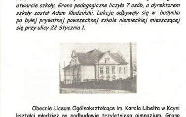 Młodzieżowa sesja z okazji 50. rocznicy śmierci Jana Czochralskiego. Ulotka 4. Z archiwum SP w Kcyni