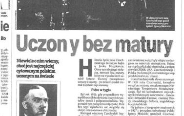 Uczony bez matury. Z archiwum SP w Kcyni 