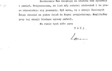 Listy prof. Jana Czochralskiego do rodziny. Z archiwum SP w Kcyni 