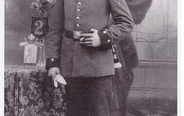 Władysław Nowacki w mundurze armii pruskiej. Z archiwum Haliny Rakowskiej 