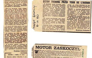 Artykuły sportowe. Z archiwum Pawła Cieślewicza