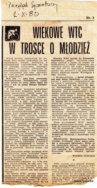 Artykuł Wojtka Cieślewicza. Z archiwum Pawła Cieślewicza