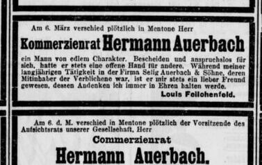 Nekrologi - Berliner Tagesblatt, nr 129, 12.03.1914 r. źr&oacute;dło: dfg-viewer.de
