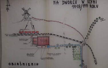 Szkic - noc sylwestrowa w Kcyni. 
