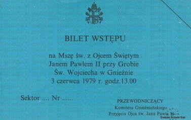 Pielgrzymka Jana Pawła II do Polski - Msza św. w Gnieźnie. Z archiwum Henryka Wes&oacute;ł