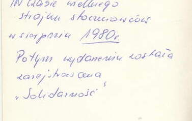 Z archiwum Małgorzaty Dobosz (rewers zdjęcia)