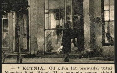 Sklep J. Kiri w Kcyni. Nadesłał Tomasz Kmiotek 