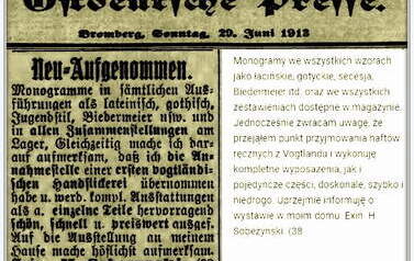 Monogramy Sobczyński. Nadesłał Roman Tadych