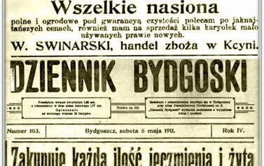 Handel zbożem w Kcyni. Nadesłał Roman Tadych