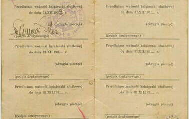 Książeczka służbowa ZHP Tadeusza Dykiera- 3 str. Z archiwum rodziny Dykier i Kosznik