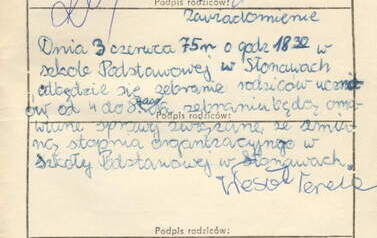 Zapiski w dzienniku ucznia. Z archiwum Henryka Wes&oacute;ł 