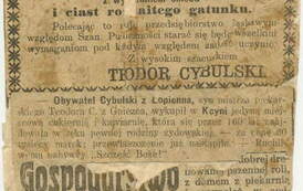 Materiały prasowe o sprzedaży cukierni. Z archiwum Adama Cybulskiego 