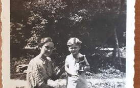 Podpis na odwrocie: Maksiu Prill z Misiem i mamusią, 20.6.1940 r. 