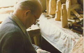 Stefan Boguszyński przy pracy, 1987 r.