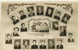 Kl. XI b LO - pamiątkowe tablois, r. 1958. Z archiwum Marii Krzyżanowskiej 