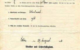 Świadectwo IIb - Weber - 1916 - str. 1. Z archiwum Zbigniewa Prusaka