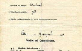 Świadectwo II - Weber - 1916 - str. 1. Z archiwum Zbigniewa Prusaka