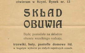 Ulotka reklamowa z 1935 r. Składu Obuwia Anny Niedźwiedzińskiej. Z archiwum Wojciecha Niedźwiedzińskiego. 