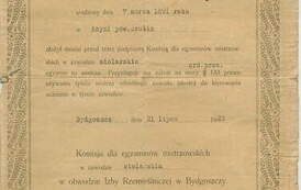 Świadectwo na mistrza Bolesława Dykiera, 1923 r. Z archiwum rodziny Dykier i Kosznik 